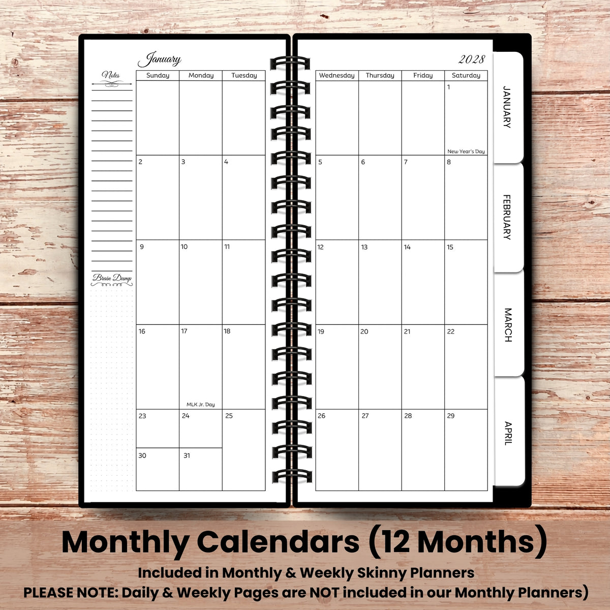 Artful Skinny Custom Planners – Choose Your Cover | 4.75" × 9.5"