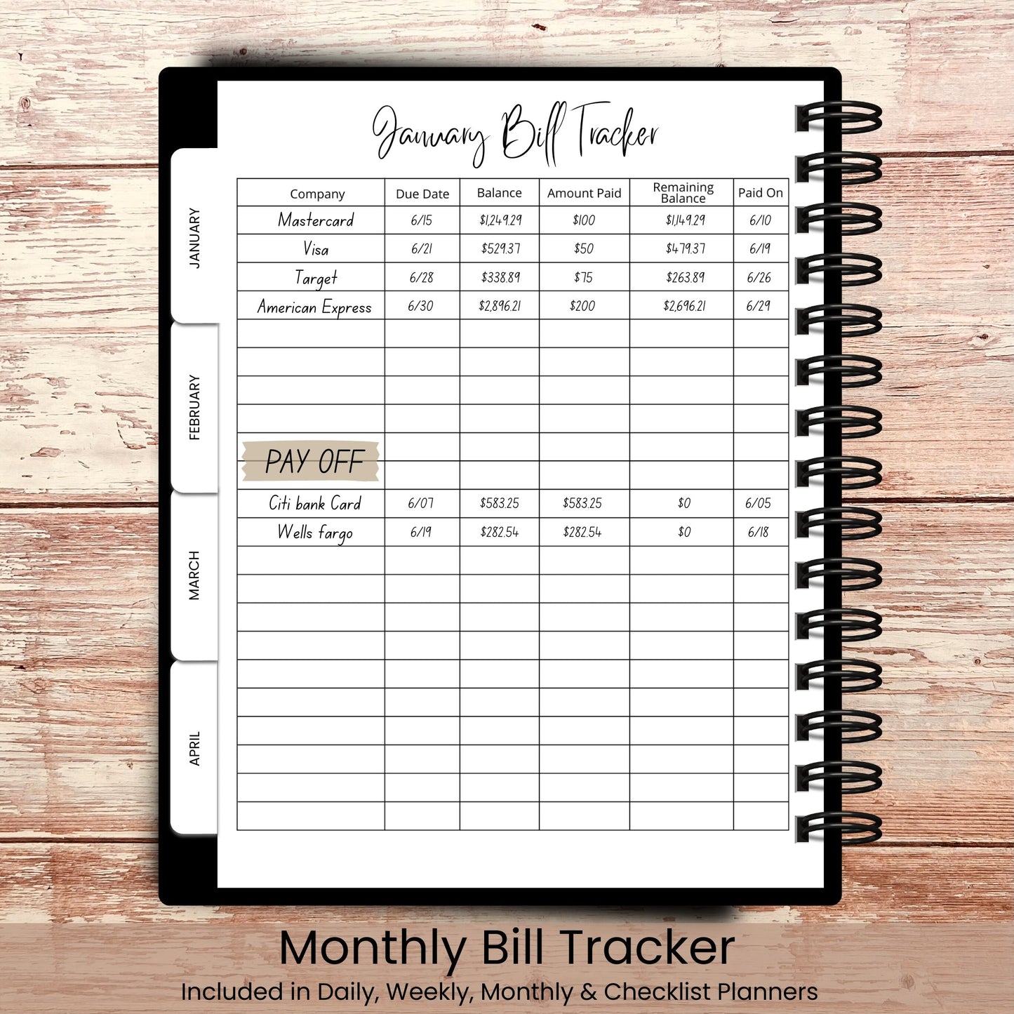 Abstract Rainbow Moon Custom Planner