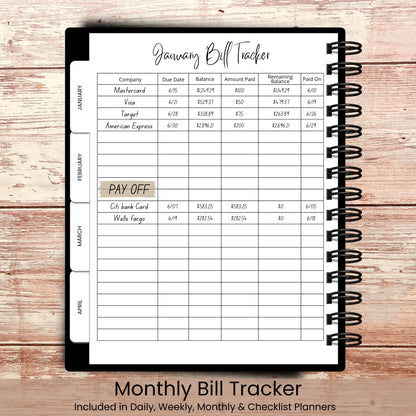 Abstract Rainbow Moon Custom Planner
