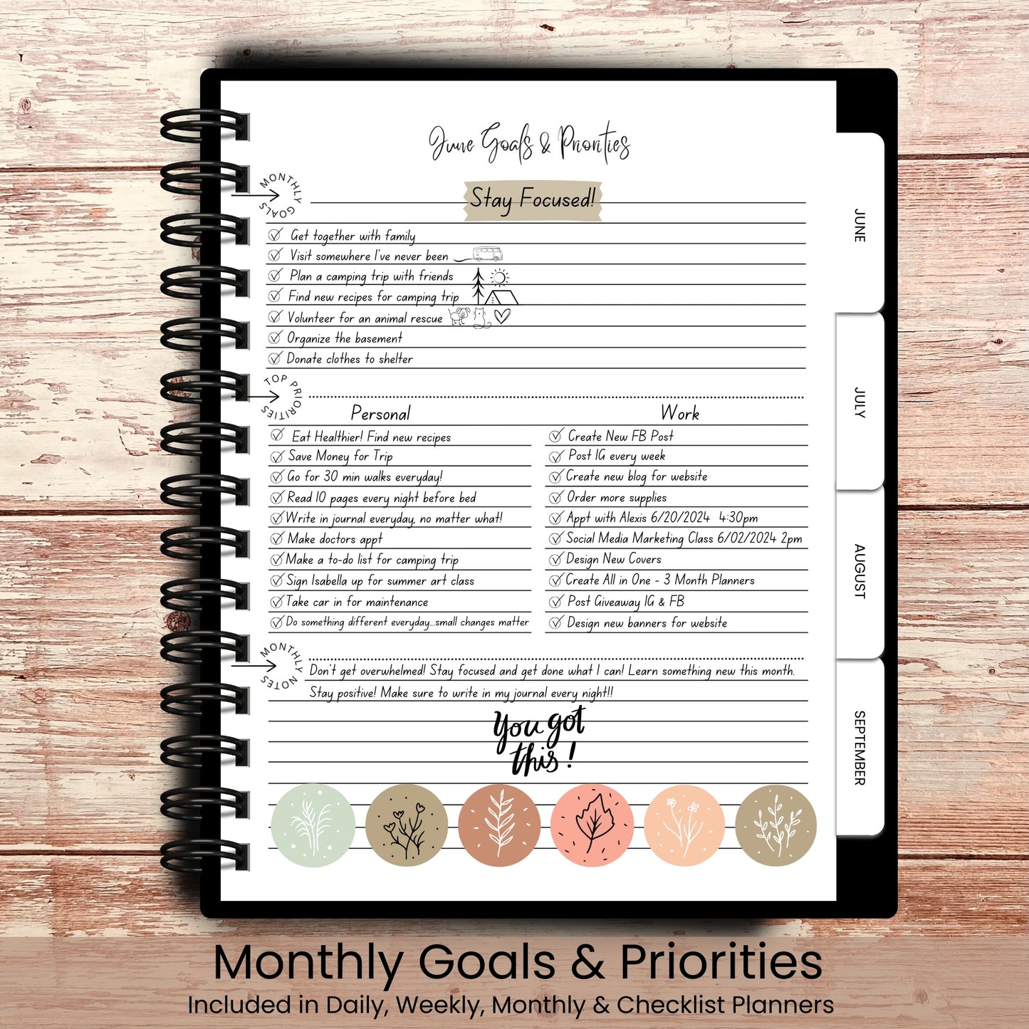 Bohemian Garden Custom Planner