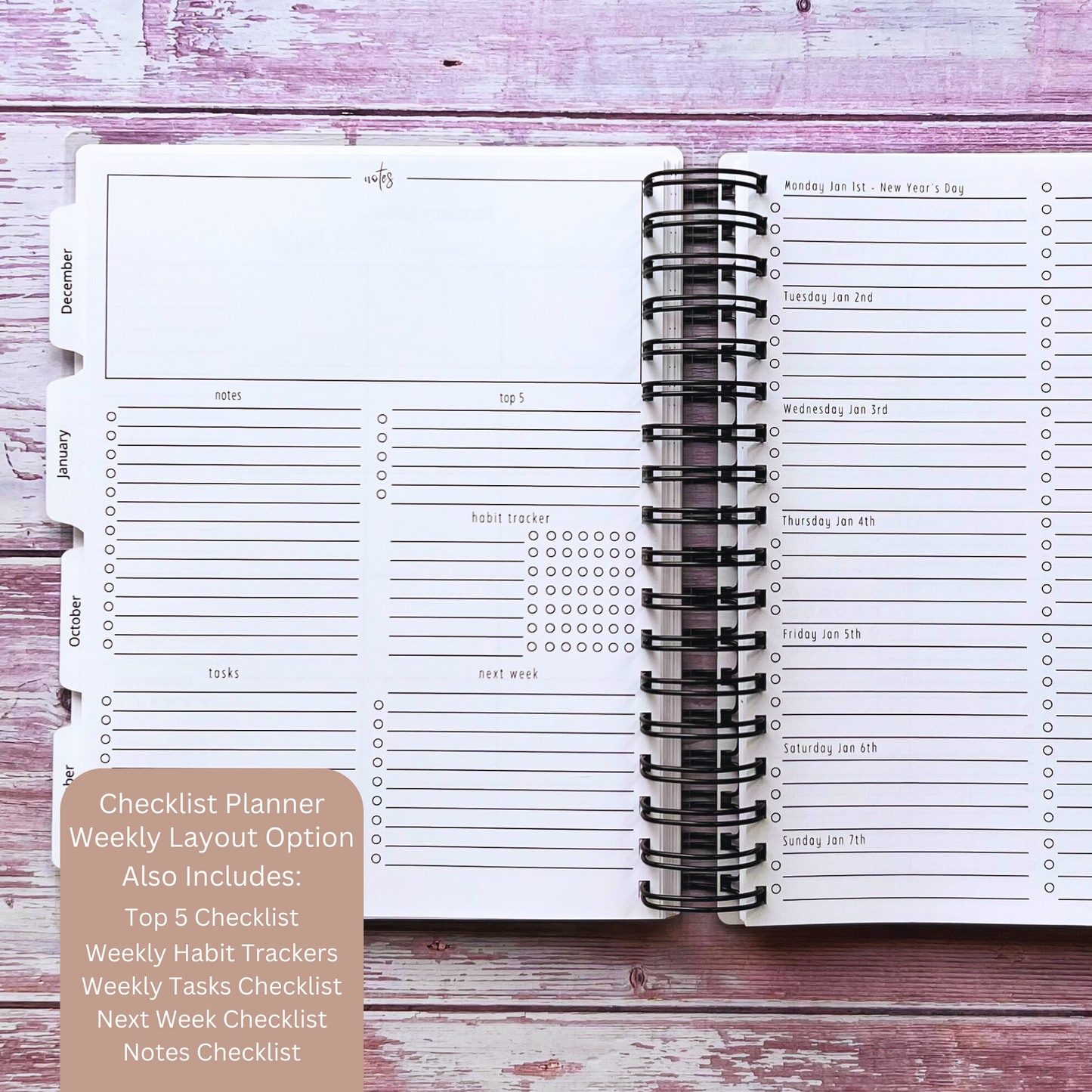 Just Go Custom Planner