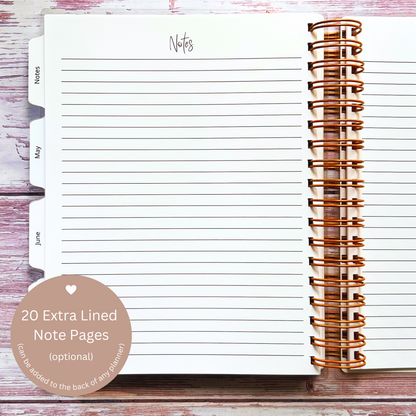 Personalized Monthly Planner - Boho Chic
