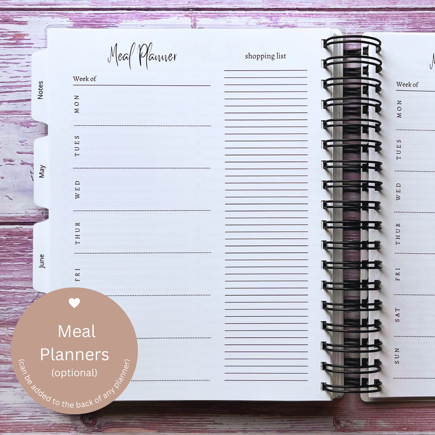 Personalized 6 Month Daily Planner | Blue Hummingbird Garden