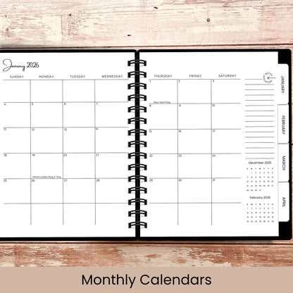 Boho Sheep | All In One Custom Planner (Daily, Weekly & Monthly)