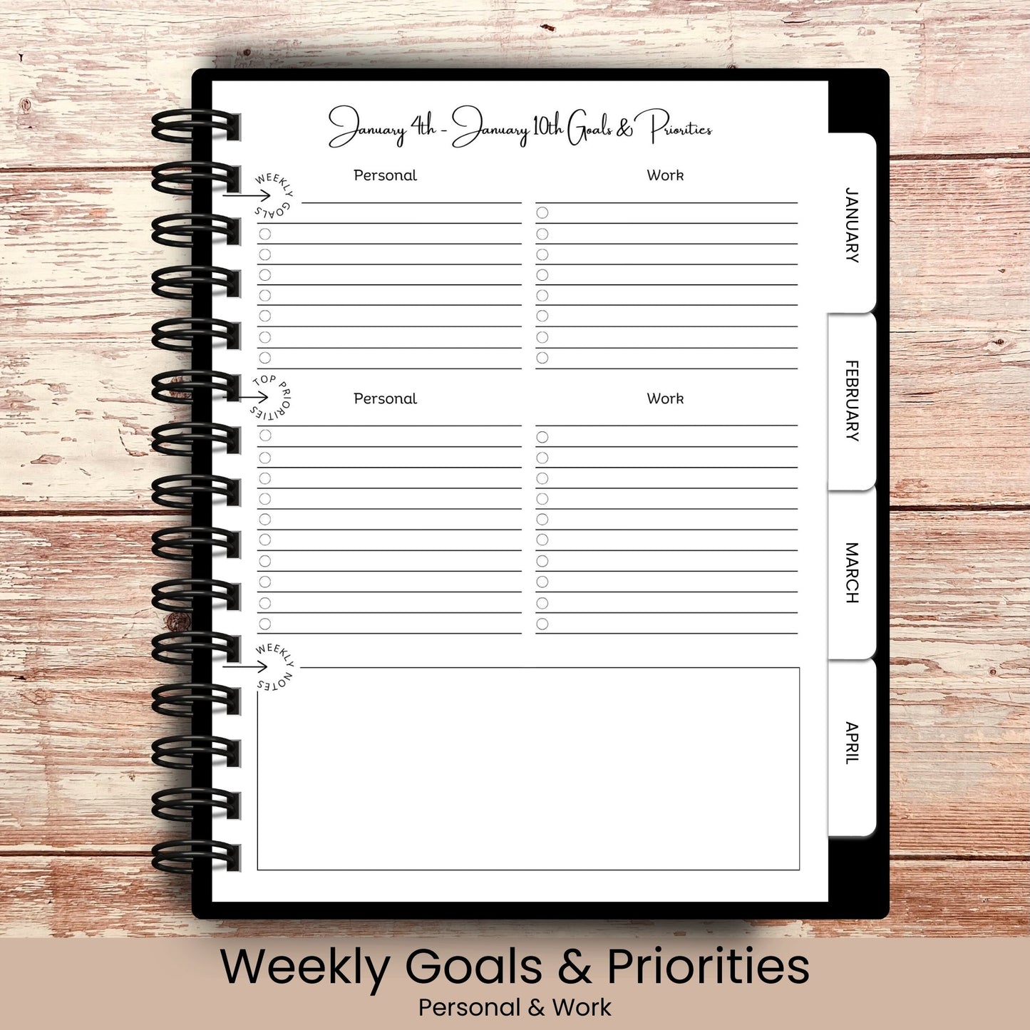 Snowy Mountains | All In One Custom Planner (Daily, Weekly & Monthly)