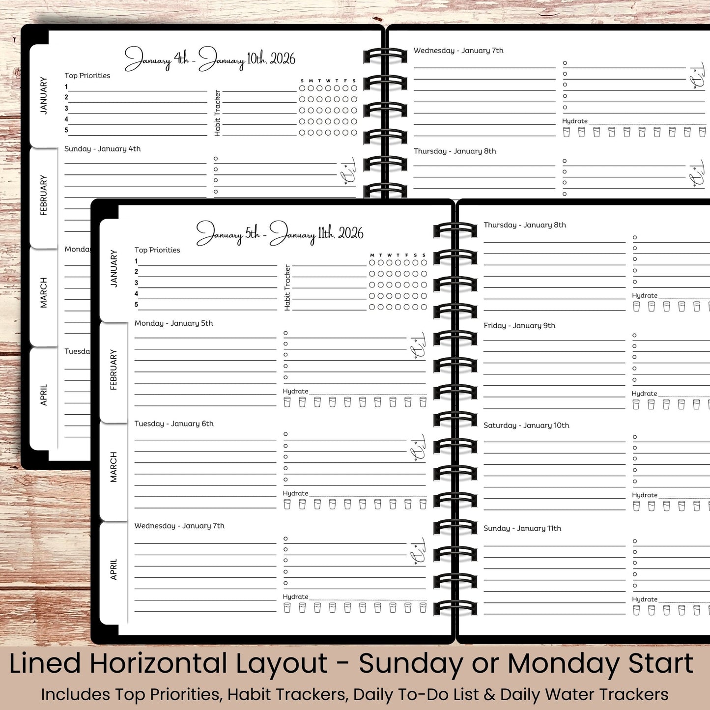 Free Spirited | All In One Custom Planner (Daily, Weekly & Monthly)