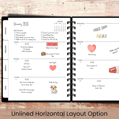 Autumn Wildflowers Custom Planner