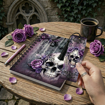 Amethyst Skull Personalized Bookmark