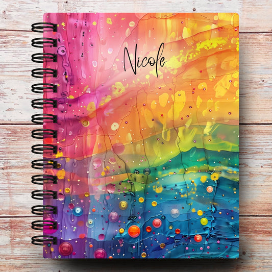 Abstract Rainbow | All In One Custom Planner (Daily, Weekly & Monthly)