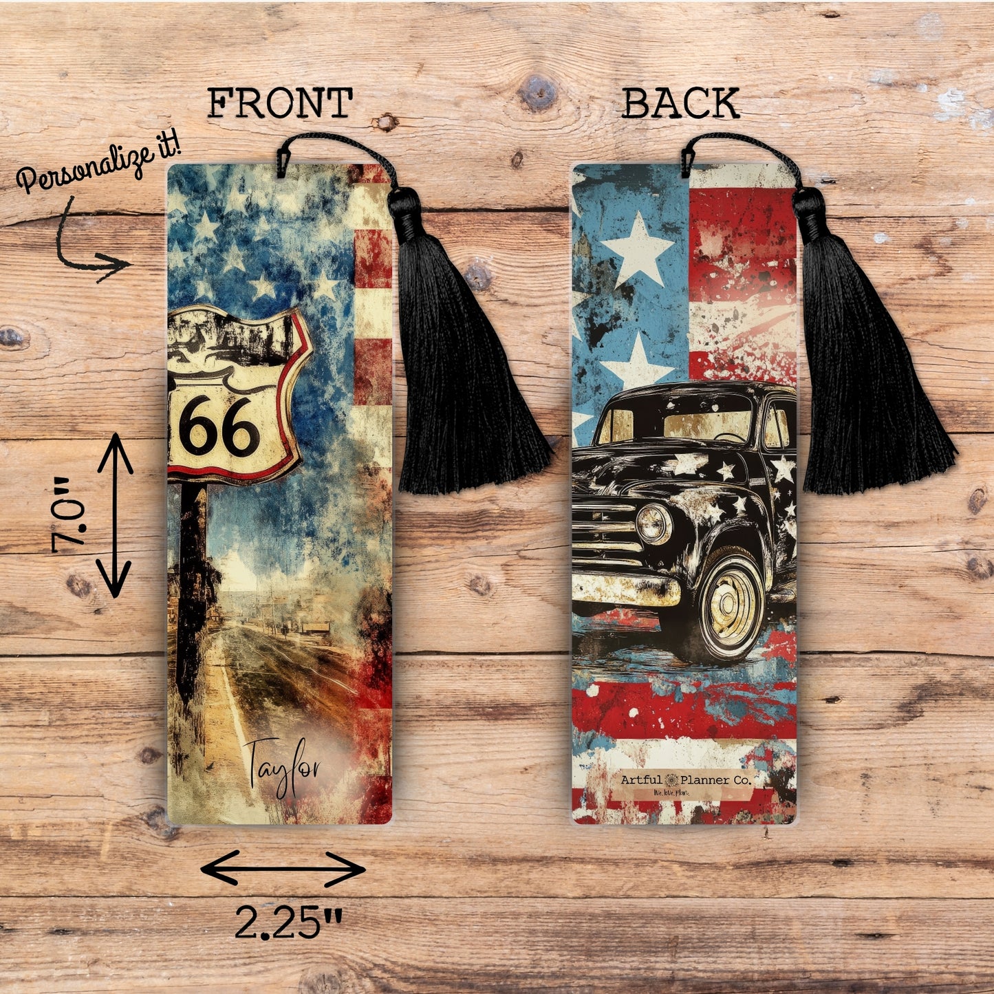 America's Route 66 Personalized Bookmark