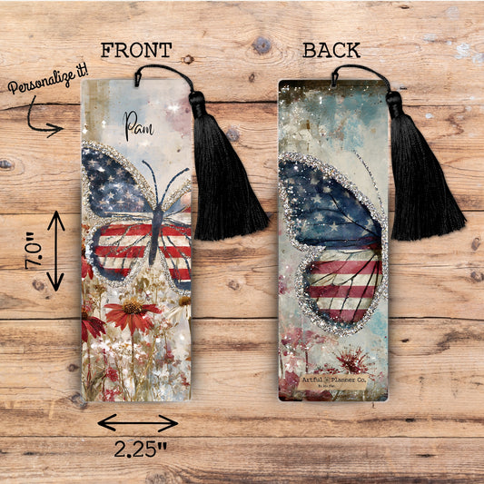 American Butterfly Personalized Bookmark
