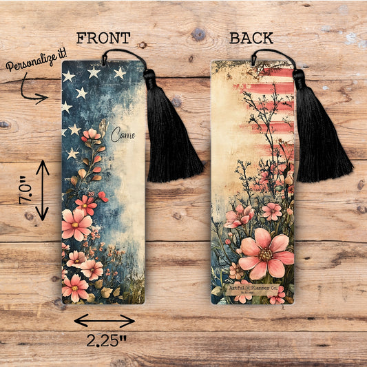 American Spirit Blossoms Personalized Bookmark