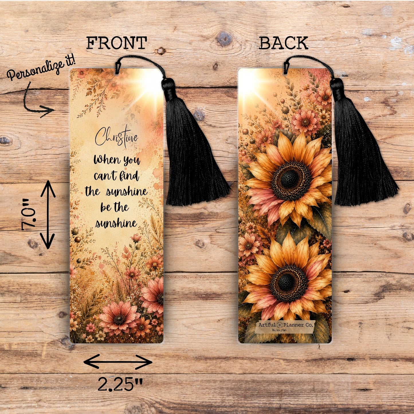 Be the Sunshine Personalized Bookmark