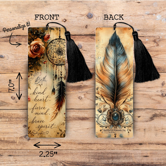 Brave Spirit Personalized Bookmark