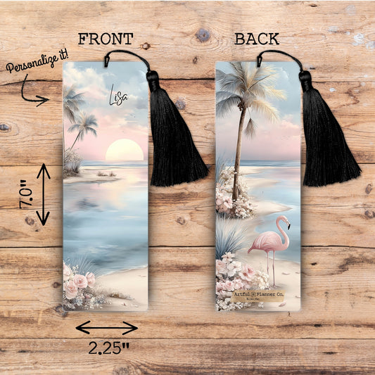 Coastal Moonlight Personalized Bookmark