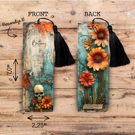 Desert Skull Personalized Bookmark