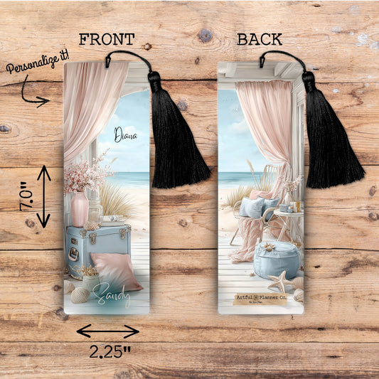 Dreamy Seaside Personalized Bookmark