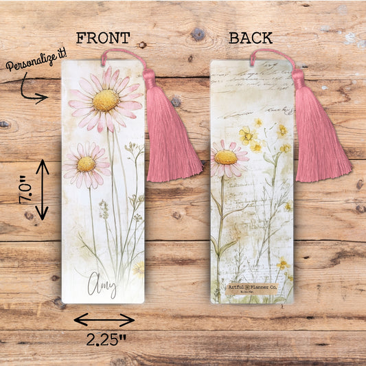 Gentle Daisies Personalized Bookmark