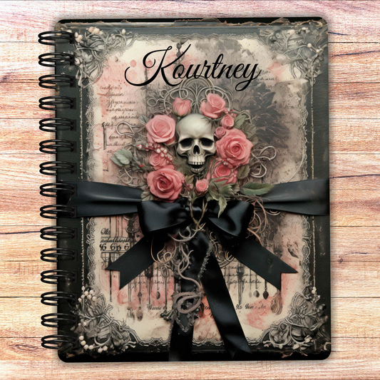 Gothic Christmas Skull Personalized Journal - Limited Edition