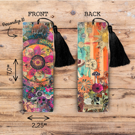 Groovy Medallion Personalized Bookmark