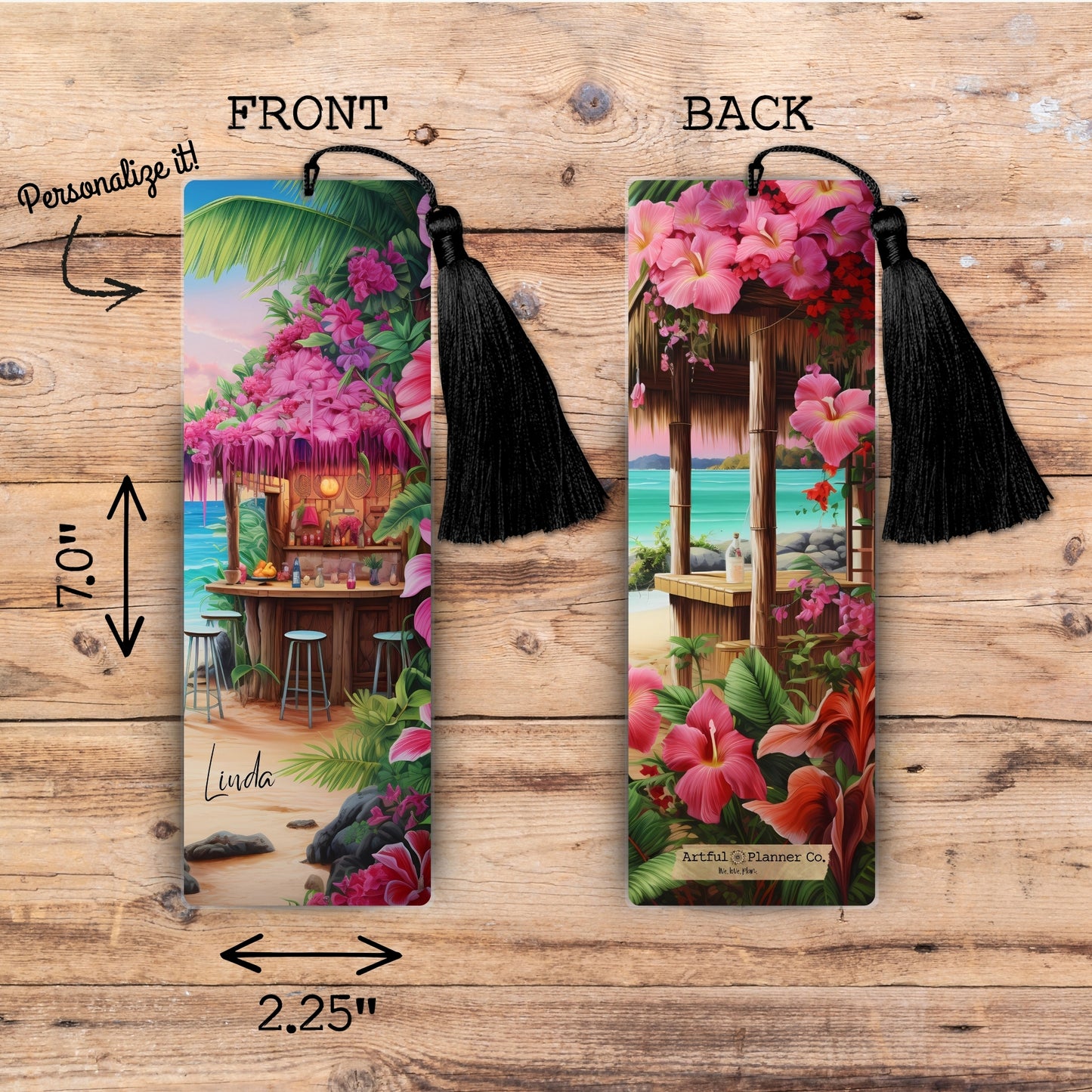 Island Vibes Personalized Bookmark
