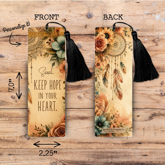 Keep Hope Personalized Bookmark