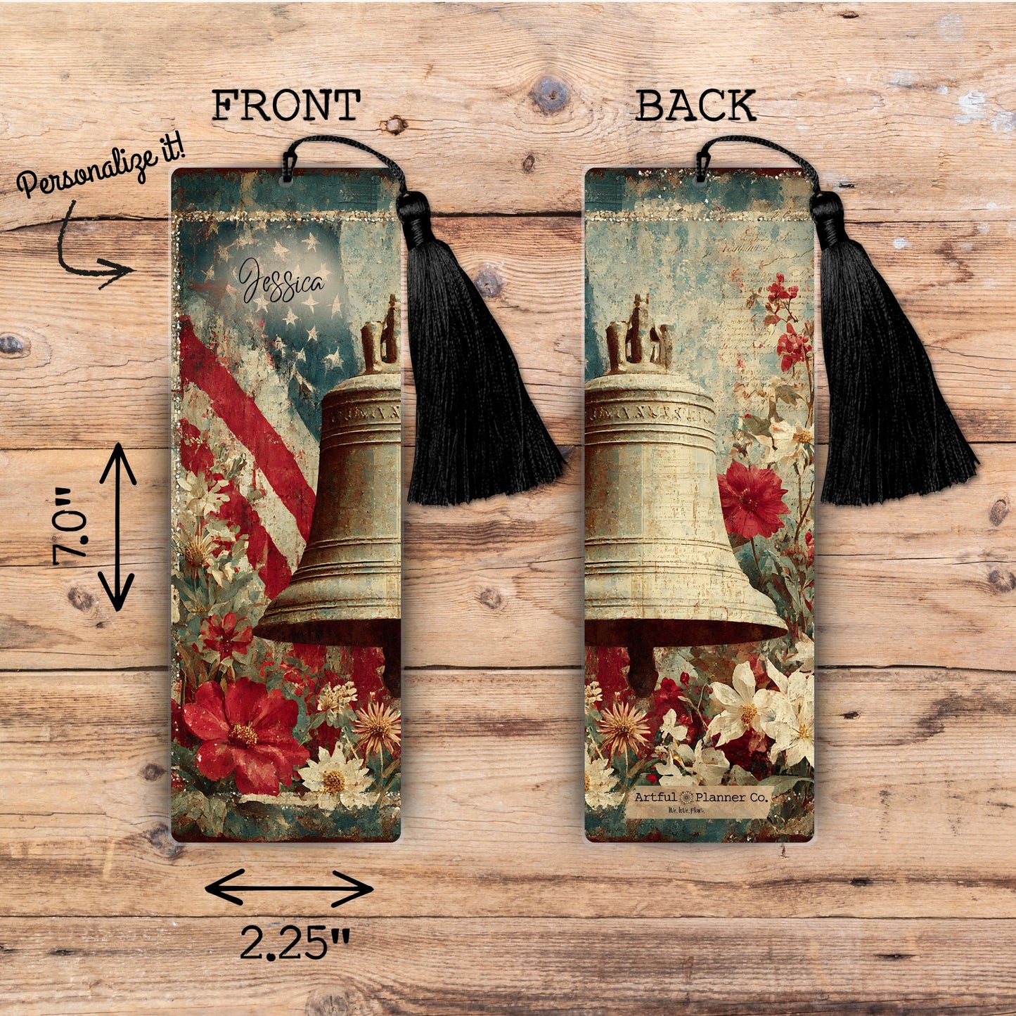 Liberty Bell Personalized Bookmark