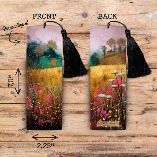 Midnight Fall Grove Personalized Bookmark