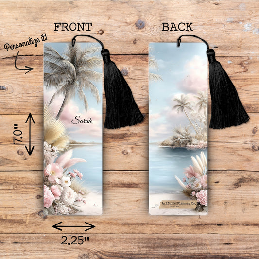 Moody Seaside Personalized Bookmark