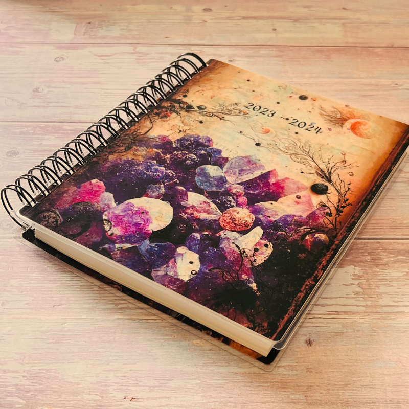 Personalized Monthly Planner - Moon Crystals