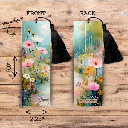 Morning Moon Glow Personalized Bookmark