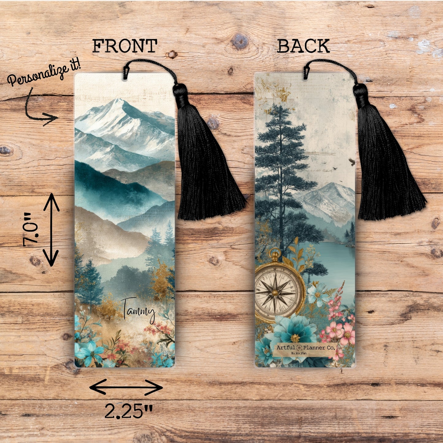 Wander & Bloom Personalized Bookmark