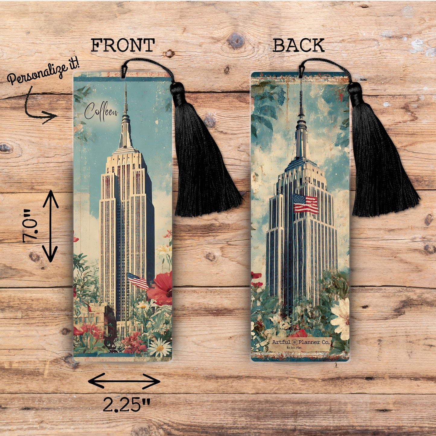 NYC Spirit of America Personalized Bookmark
