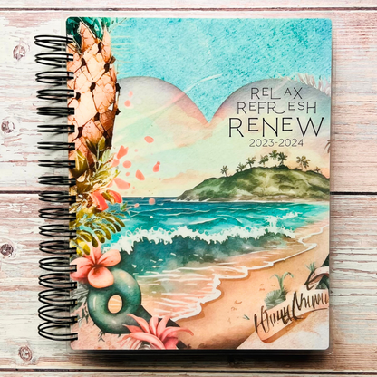 Personalized Relax, Refresh, Renew Planner