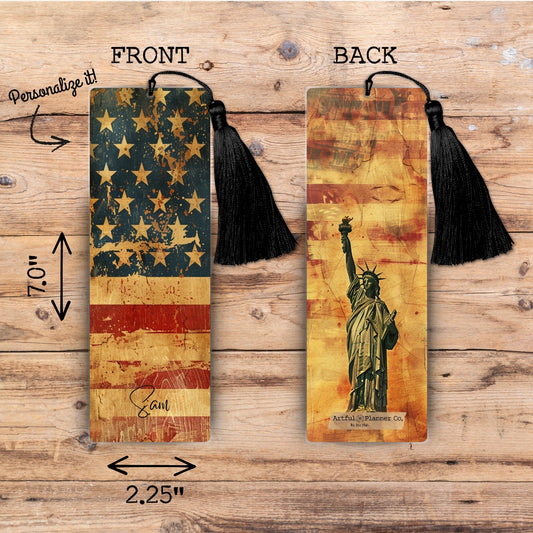 Rustic America Personalized Bookmark