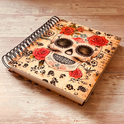 Personalized 6 Month Daily Planner | Sugar Skull Roses