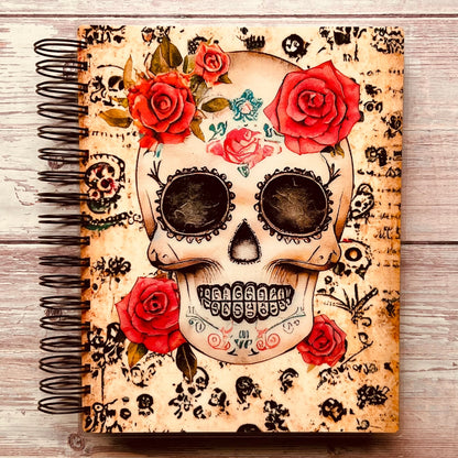 Personalized 6 Month Daily Planner | Sugar Skull Roses