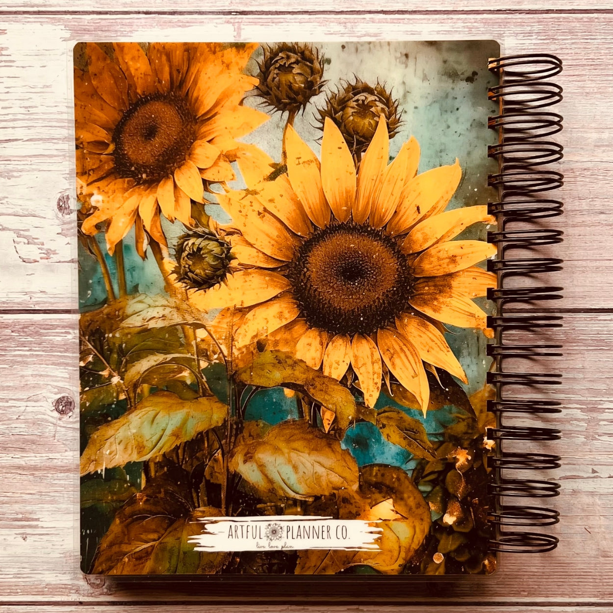 Personalized 6 Month Daily Planner | Boho Sunflowers