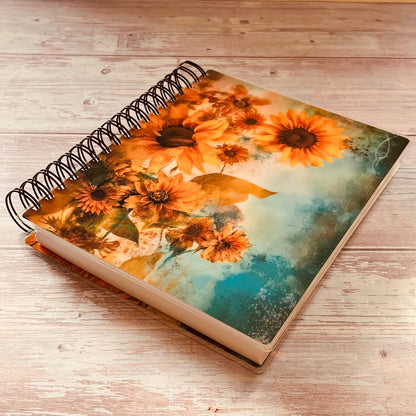 Personalized 6 Month Daily Planner | Boho Sunflowers