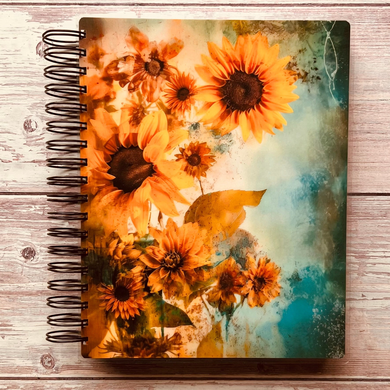 Personalized 6 Month Daily Planner | Boho Sunflowers
