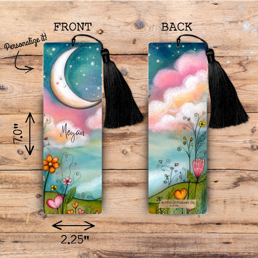Sweet Moon Dreams Personalized Bookmark