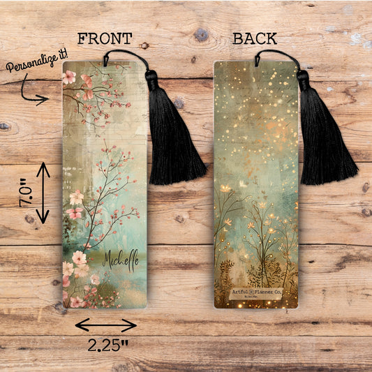 Vintage Bloom Personalized Bookmark