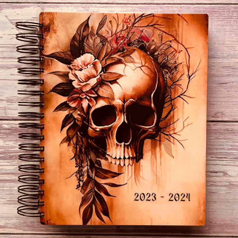 Personalized 6 Month Daily Planner | Vintage Goth