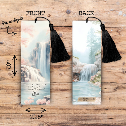 Wandering Waterfalls Personalized Bookmark