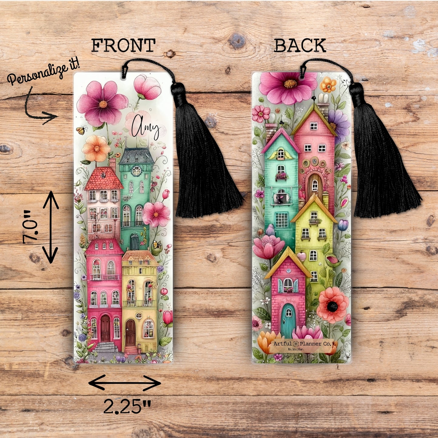 Whimsy Ave. Personalized Bookmark