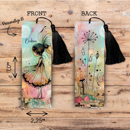 Whimsy Fairy Garden Personalized Bookmark