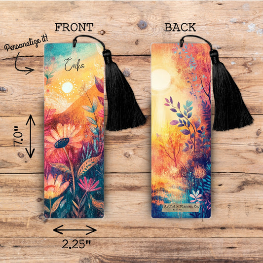 Whimsy Sunset Personalized Bookmark