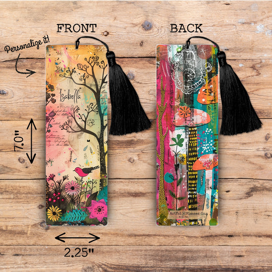 Whimsy Woodland Personalized Bookmark