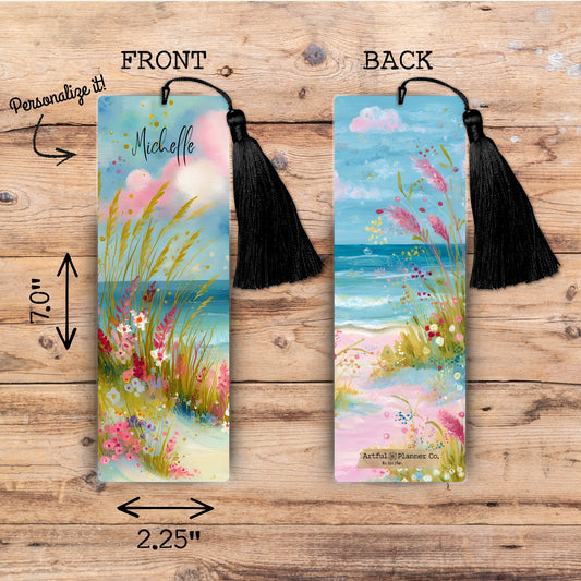 Wildflower Shoreline Personalized Bookmark