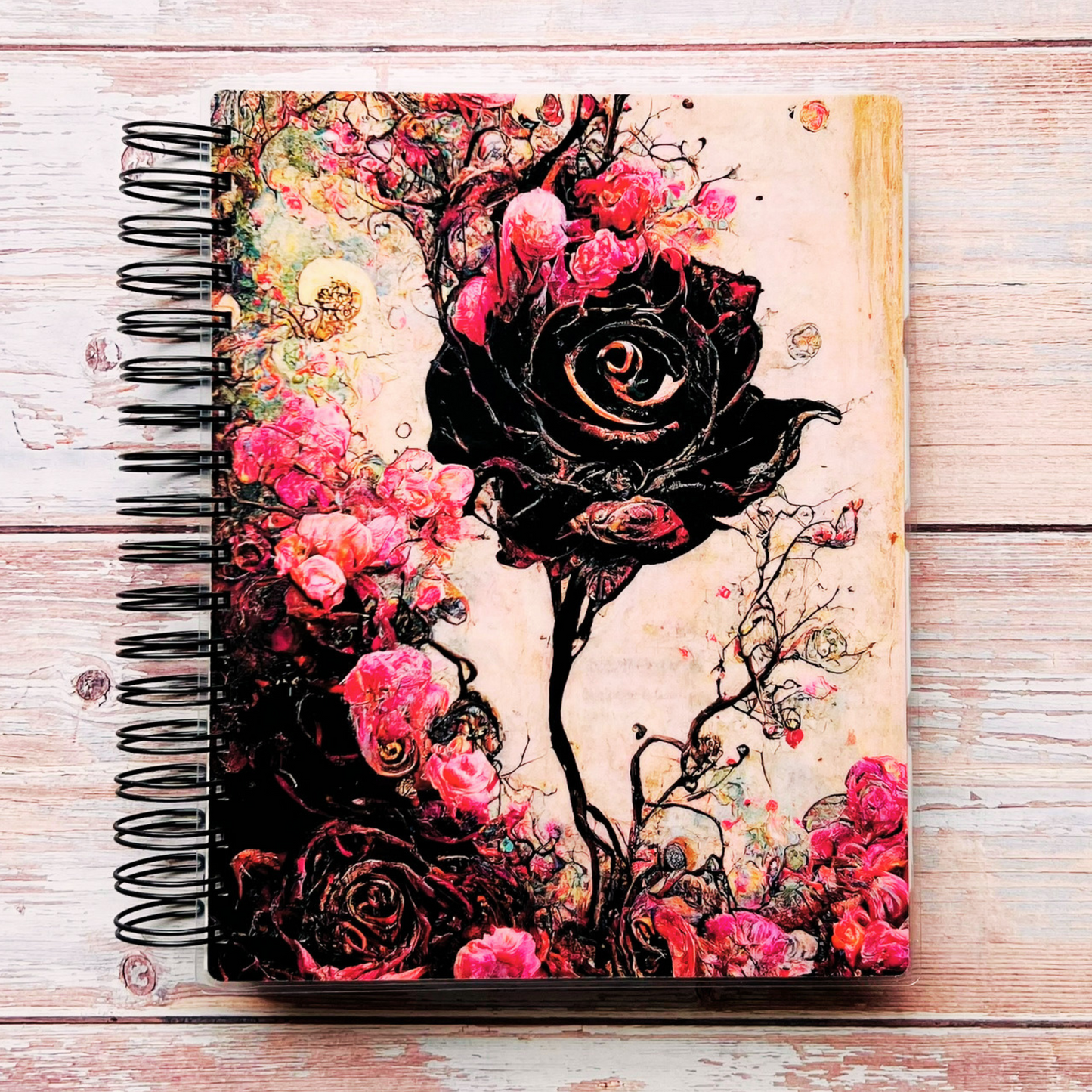 Gothic Black Rose Custom Planner